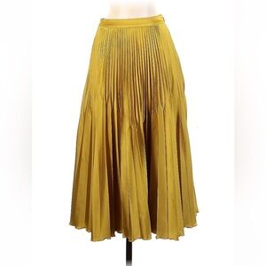 Reiss yellow midi float skirt